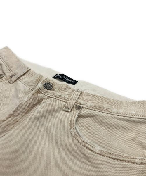 DOLCE & GABBANA（ドルチェ＆ガッバーナ）DOLCE & GABBANA (ドルチェ＆ガッバーナ) ホワイトデニムパンツ アイボリー サイズ:44の古着・服飾アイテム