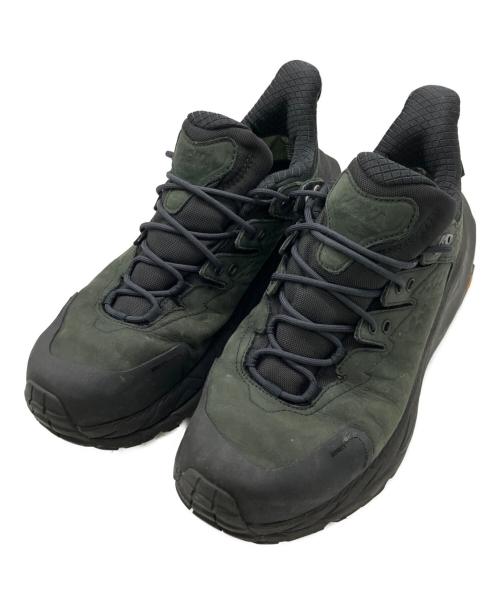 HOKAONEONE（ホカオネオネ）HOKAONEONE (ホカオネオネ) トレッキングシューズ ブラック×グリーン サイズ:27.5cmの古着・服飾アイテム