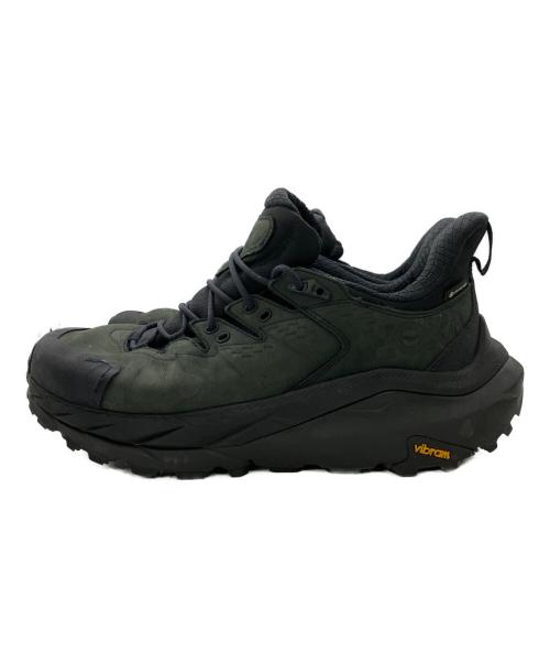 HOKAONEONE（ホカオネオネ）HOKAONEONE (ホカオネオネ) トレッキングシューズ ブラック×グリーン サイズ:27.5cmの古着・服飾アイテム