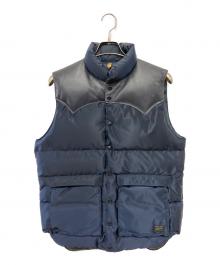 PORTER×BEAMS×RockyMountainFeatherBed（ポーター×ビームス×ロッキーマウンテンフェザーベッド）の古着「ダウンベスト」｜ネイビー