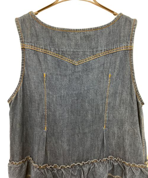 maturely（マチュアリー）maturely (マチュアリー) ノースリーブ・キャミソールワンピース/Denim&Jacqard Western Dress インディゴ サイズ:不明の古着・服飾アイテム