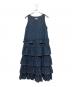 maturely（マチュアリー）の古着「ノースリーブ・キャミソールワンピース/Denim&Jacqard Western Dress」｜インディゴ