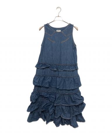マチュアリー　デニムジャガードウエスタンドレス 中古・古着通販】maturely (マチュアリー) Denim & Jacqard Western