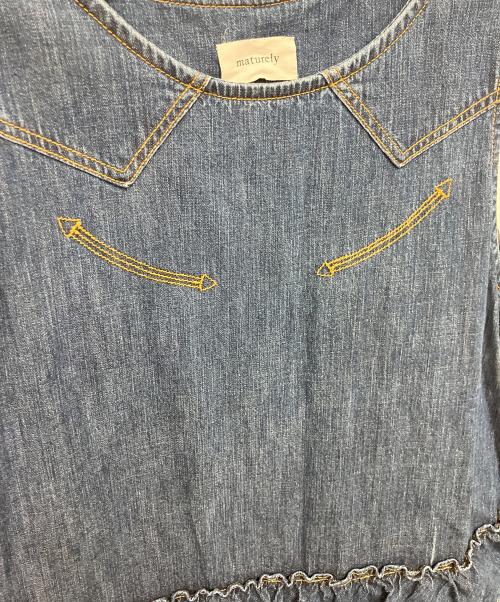 maturely（マチュアリー）maturely (マチュアリー) Denim & Jacqard Western Dress インディゴ サイズ:表記無しの古着・服飾アイテム