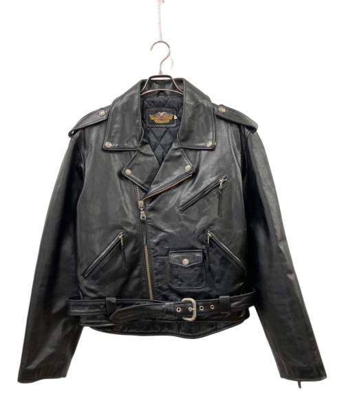HARLEY-DAVIDSON（ハーレーダビッドソン）HARLEY-DAVIDSON (ハーレーダビッドソン) ライダースジャケット ブラック サイズ:Lの古着・服飾アイテム