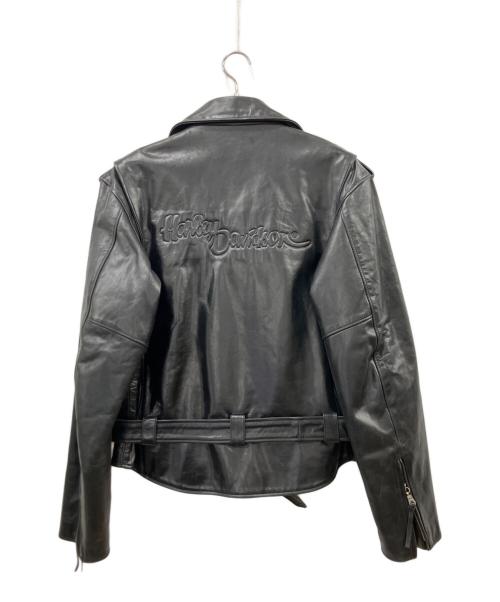 HARLEY-DAVIDSON（ハーレーダビッドソン）HARLEY-DAVIDSON (ハーレーダビッドソン) ライダースジャケット ブラック サイズ:Lの古着・服飾アイテム