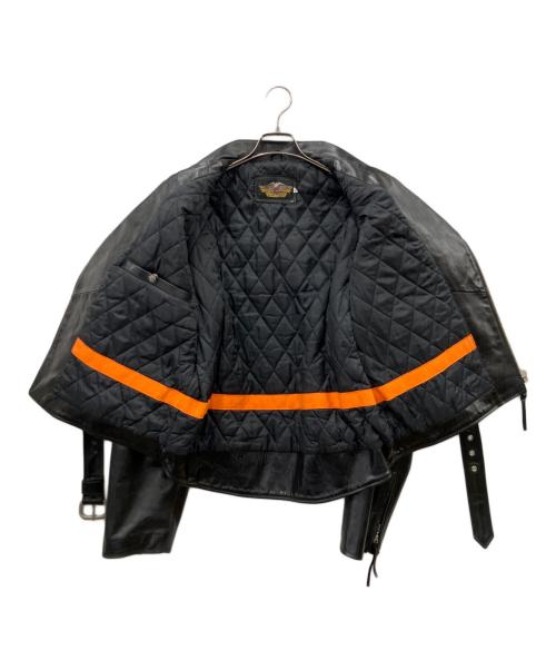 HARLEY-DAVIDSON（ハーレーダビッドソン）HARLEY-DAVIDSON (ハーレーダビッドソン) ライダースジャケット ブラック サイズ:Lの古着・服飾アイテム