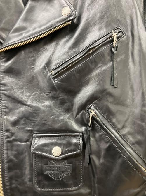HARLEY-DAVIDSON（ハーレーダビッドソン）HARLEY-DAVIDSON (ハーレーダビッドソン) ライダースジャケット ブラック サイズ:Lの古着・服飾アイテム