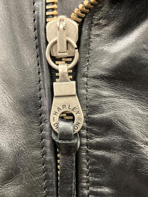 HARLEY-DAVIDSON（ハーレーダビッドソン）HARLEY-DAVIDSON (ハーレーダビッドソン) ライダースジャケット ブラック サイズ:Lの古着・服飾アイテム
