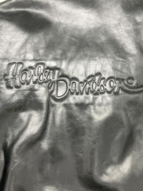 HARLEY-DAVIDSON（ハーレーダビッドソン）HARLEY-DAVIDSON (ハーレーダビッドソン) ライダースジャケット ブラック サイズ:Lの古着・服飾アイテム