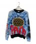 PAM（パム）の古着「厚手ニット/WORLD BUILDING GRAPHIC JACQUARD SWEATER」｜スカイブルー