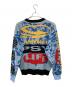 PAM (パム) 厚手ニット/WORLD BUILDING GRAPHIC JACQUARD SWEATER スカイブルー サイズ:M：10000円