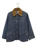 Barbourバブアー）の古着「デニムジャケット」｜ブルー×ブラウン