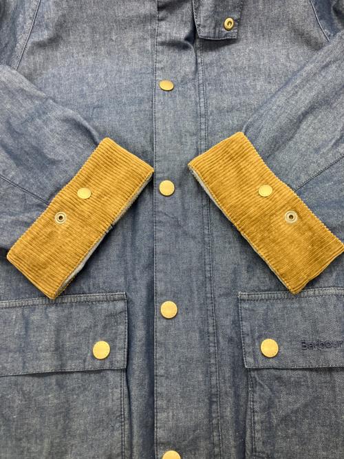 Barbour（バブアー）Barbour (バブアー) デニムジャケット ブルー×ブラウン サイズ:38の古着・服飾アイテム