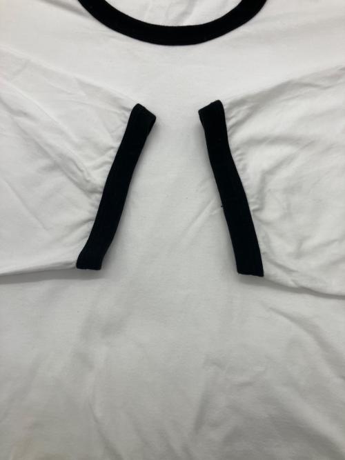 ENNOY（エンノイ）ENNOY (エンノイ) 刺繍リンガーTシャツ ホワイト サイズ:Lの古着・服飾アイテム