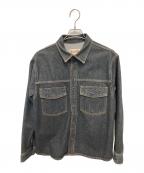 stussyステューシー）の古着「デニムジャケット/BOXY WESTERN DENIM SHIRT」｜ブラック