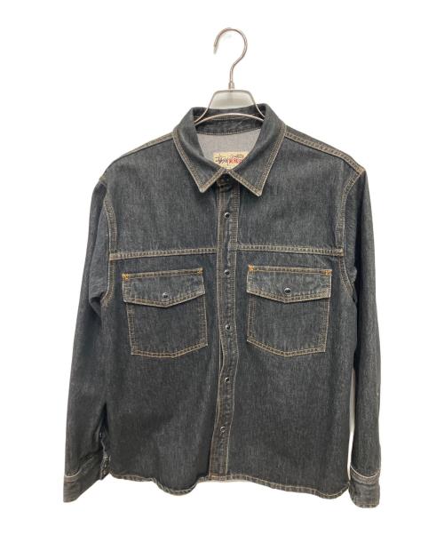 stussy（ステューシー）stussy (ステューシー) デニムジャケット/BOXY WESTERN DENIM SHIRT ブラック サイズ:Sの古着・服飾アイテム
