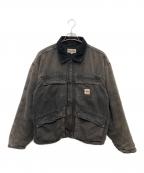 stussyステューシー）の古着「ジャケット/Washed Canvas Shop JKT」｜ブラック