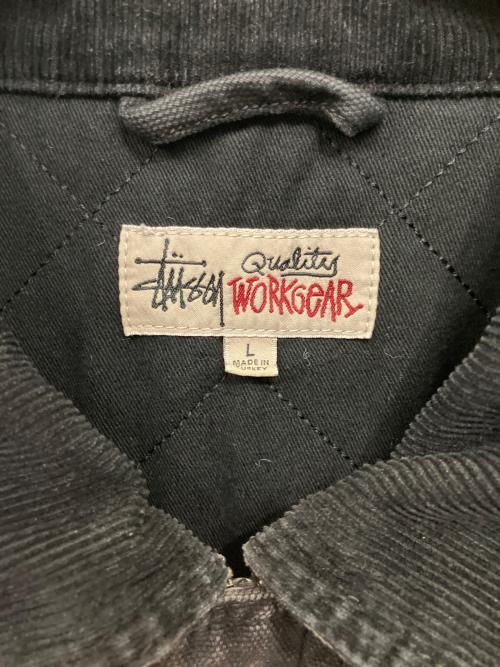 stussy（ステューシー）stussy (ステューシー) ジャケット/Washed Canvas Shop JKT ブラック サイズ:Lの古着・服飾アイテム