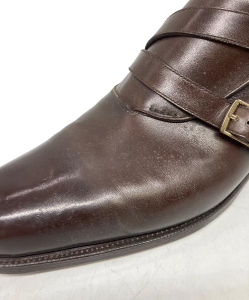 Hall & Marks（ホールアンドマークス）Hall & Marks (ホールアンドマークス) モンクストラップシューズ ブラウン サイズ:8 1/2(26.5cm程度)の古着・服飾アイテム