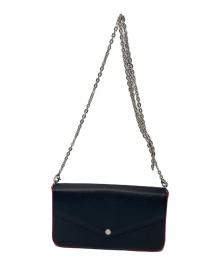 LOUIS VUITTON（ルイ ヴィトン）の古着「ショルダーバッグ/エピ ポシェットフェリシー」｜ピンク×ブラック