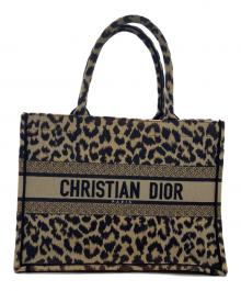 Christian Dior（クリスチャン ディオール）の古着「ハンドバッグ/ブックトート　ミディアム」｜ブラウン×ベージュ
