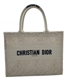 Christian Dior（クリスチャン ディオール）の古着「ハンドバッグ/ブックトート　ミディアム」｜ホワイト