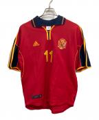 adidasアディダス）の古着「ゲームシャツ/00年 スペイン代表 11番 アルフォンソ」｜レッド×ネイビー