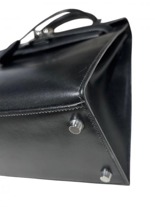 HERMES（エルメス）HERMES (エルメス) Kelly 28 ケリー 28/外縫い/ボックスカーフ/ブラック/▢D刻印：2000年製造/シルバー金具 ブラック サイズ:28の古着・服飾アイテム