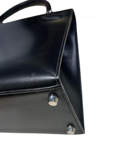 HERMES（エルメス）HERMES (エルメス) Kelly 28 ケリー 28/外縫い/ボックスカーフ/ブラック/▢D刻印：2000年製造/シルバー金具 ブラック サイズ:28の古着・服飾アイテム