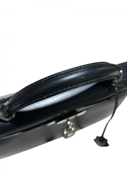HERMES（エルメス）HERMES (エルメス) Kelly 28 ケリー 28/外縫い/ボックスカーフ/ブラック/▢D刻印：2000年製造/シルバー金具 ブラック サイズ:28の古着・服飾アイテム