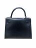 HERMES (エルメス) Kelly 28 ケリー 28/外縫い/ボックスカーフ/ブラック/▢D刻印：2000年製造/シルバー金具 ブラック サイズ:28：1000000円