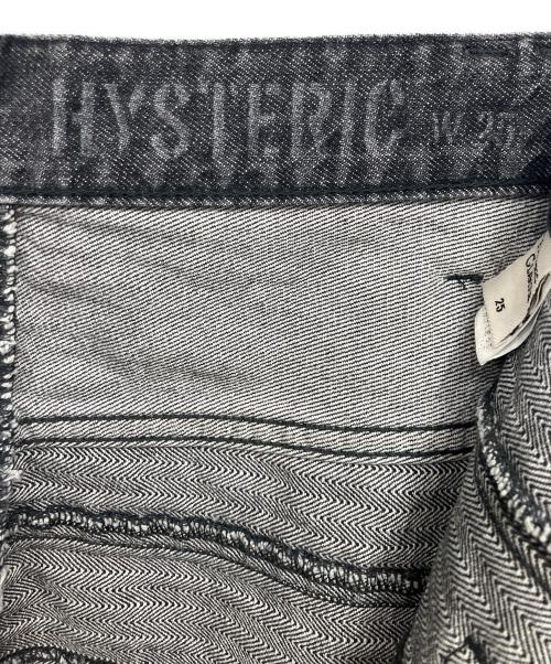 Hysteric Glamour（ヒステリックグラマー）Hysteric Glamour (ヒステリックグラマー) スクラッチAラインデニムミニスカート ブラック サイズ:W25の古着・服飾アイテム