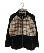 BURBERRY BLACK LABELバーバリーブラックレーベル）の古着「フリースジャケット」｜ブラック×ベージュ