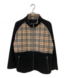 BURBERRY BLACK LABEL（バーバリーブラックレーベル）の古着「フリースジャケット」｜ブラック×ベージュ