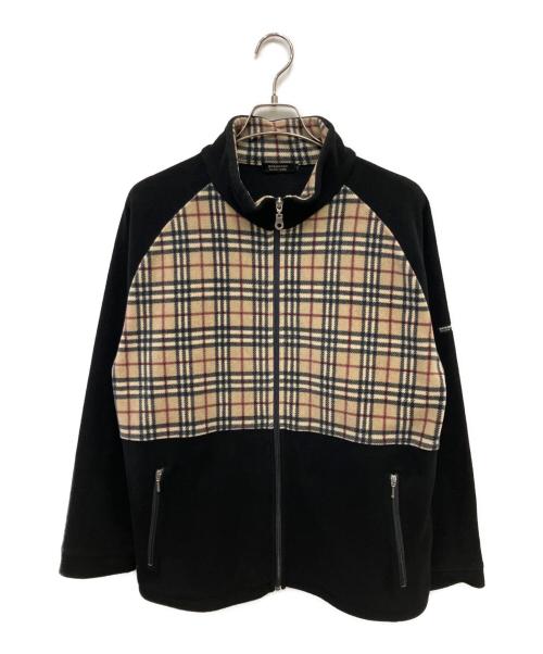 BURBERRY BLACK LABEL（バーバリーブラックレーベル）BURBERRY BLACK LABEL (バーバリーブラックレーベル) フリースジャケット ブラック×ベージュ サイズ:3の古着・服飾アイテム