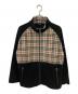 BURBERRY BLACK LABEL（バーバリーブラックレーベル）の古着「フリースジャケット」｜ブラック×ベージュ