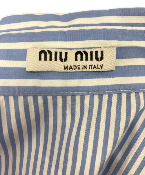 MIU MIU（ミュウミュウ）MIU MIU (ミュウミュウ) ノースリーブシャツ ブルー サイズ:36の古着・服飾アイテム
