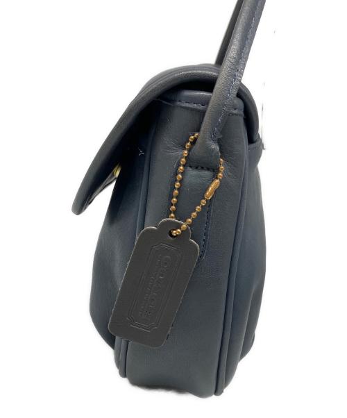 COACH（コーチ）COACH (コーチ) レザーショルダーバッグ ネイビーの古着・服飾アイテム