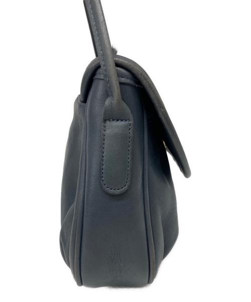 COACH（コーチ）COACH (コーチ) レザーショルダーバッグ ネイビーの古着・服飾アイテム