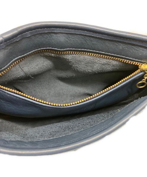 COACH（コーチ）COACH (コーチ) レザーショルダーバッグ ネイビーの古着・服飾アイテム