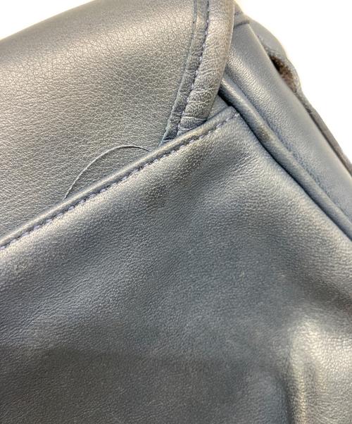 COACH（コーチ）COACH (コーチ) レザーショルダーバッグ ネイビーの古着・服飾アイテム