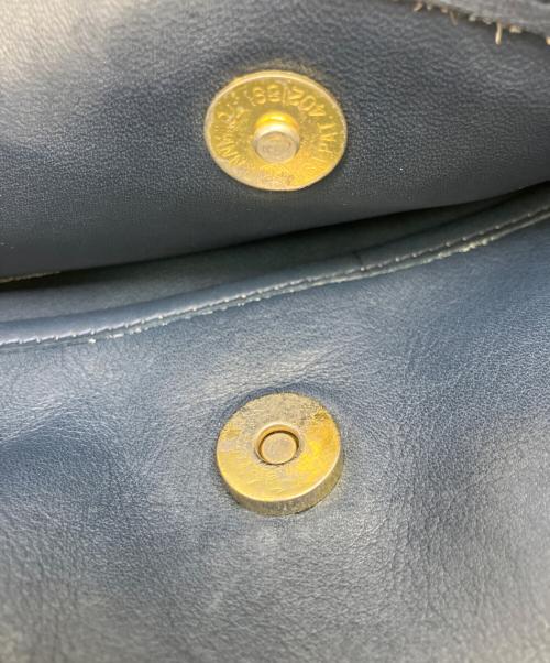 COACH（コーチ）COACH (コーチ) レザーショルダーバッグ ネイビーの古着・服飾アイテム