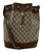 GUCCIグッチ）の古着「巾着ショルダーバッグ」｜ブラウン