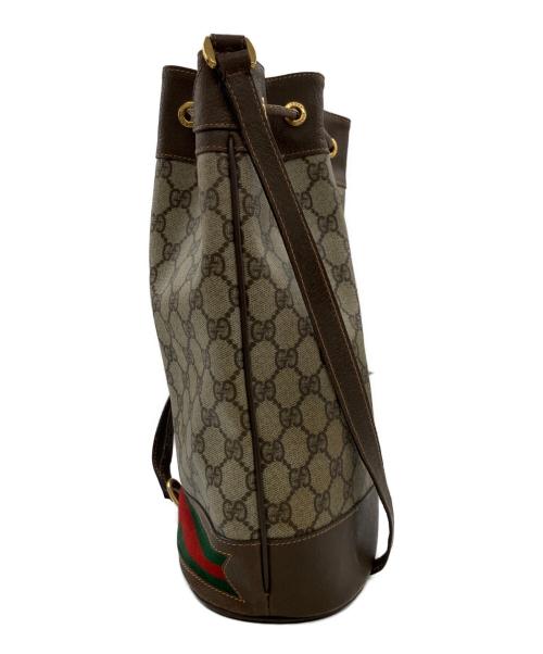GUCCI（グッチ）GUCCI (グッチ) 巾着ショルダーバッグ ブラウンの古着・服飾アイテム