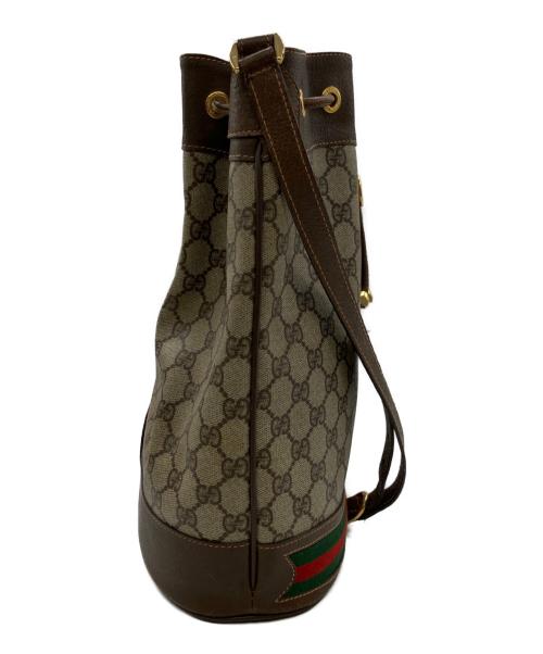 GUCCI（グッチ）GUCCI (グッチ) 巾着ショルダーバッグ ブラウンの古着・服飾アイテム