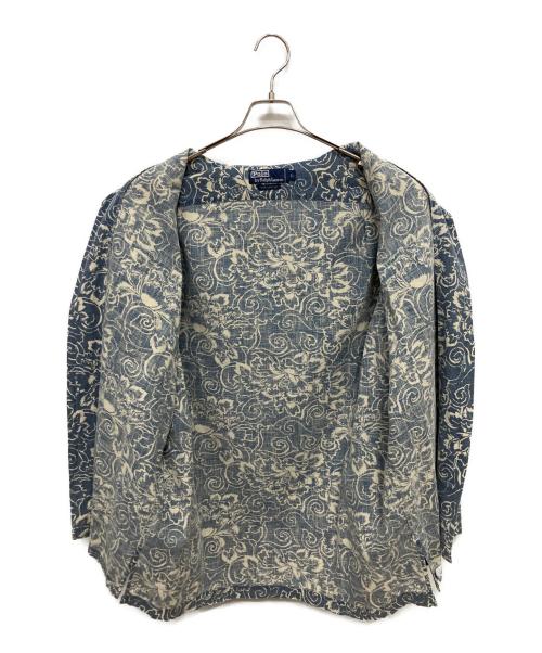 POLO RALPH LAUREN（ポロ・ラルフローレン）POLO RALPH LAUREN (ポロ・ラルフローレン) 長袖シャツ スカイブルー×ベージュ サイズ:Lの古着・服飾アイテム