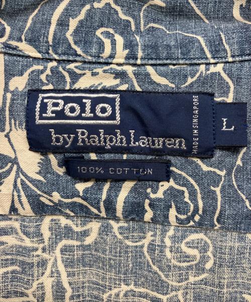 POLO RALPH LAUREN（ポロ・ラルフローレン）POLO RALPH LAUREN (ポロ・ラルフローレン) 長袖シャツ スカイブルー×ベージュ サイズ:Lの古着・服飾アイテム