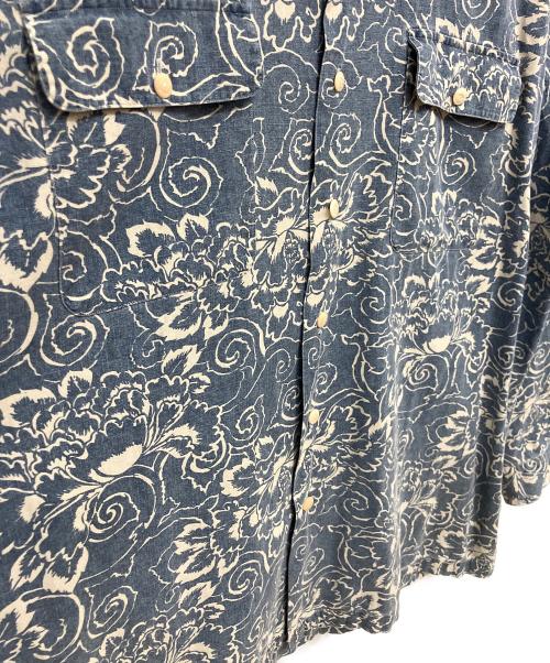 POLO RALPH LAUREN（ポロ・ラルフローレン）POLO RALPH LAUREN (ポロ・ラルフローレン) 長袖シャツ スカイブルー×ベージュ サイズ:Lの古着・服飾アイテム