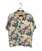 Sun Surf×葛飾北斎サンサーフ×カツシカホクサイ）の古着「半袖シャツ」｜ベージュ×ピンク